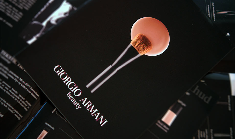 Design av katalog for Giorgio Armani