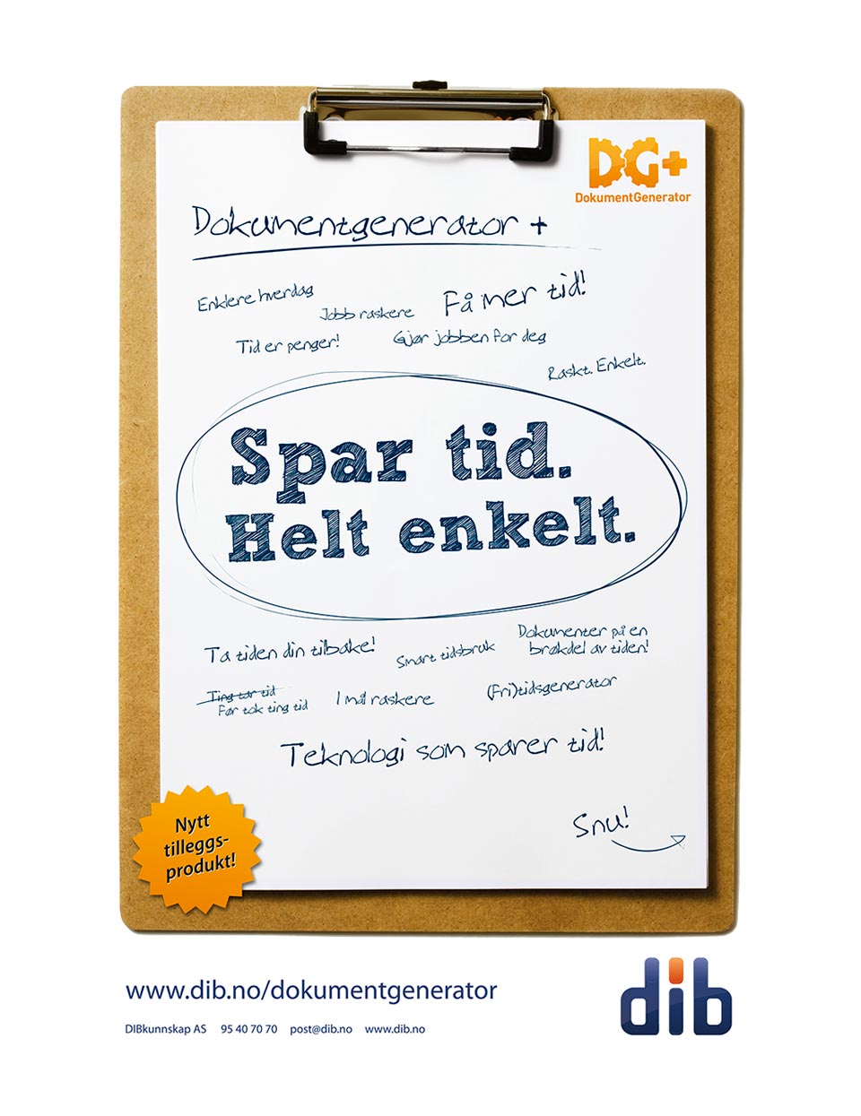 Annonse for Dokumentgenrator+ fra DIBkunnskap