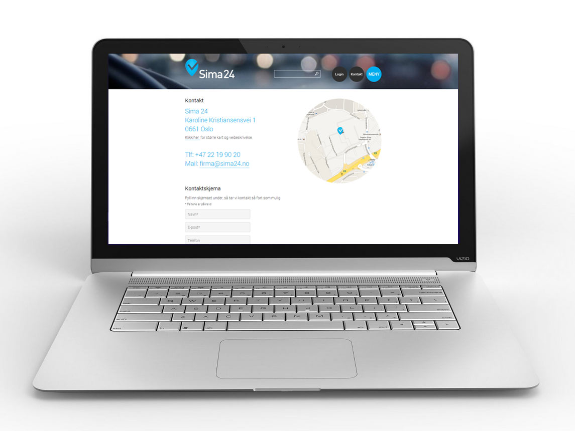 Webdesign for sima24