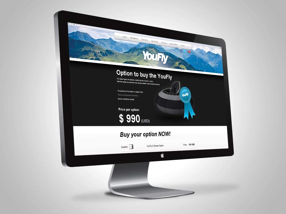 Design av logo og nettside for Youfly Entecho